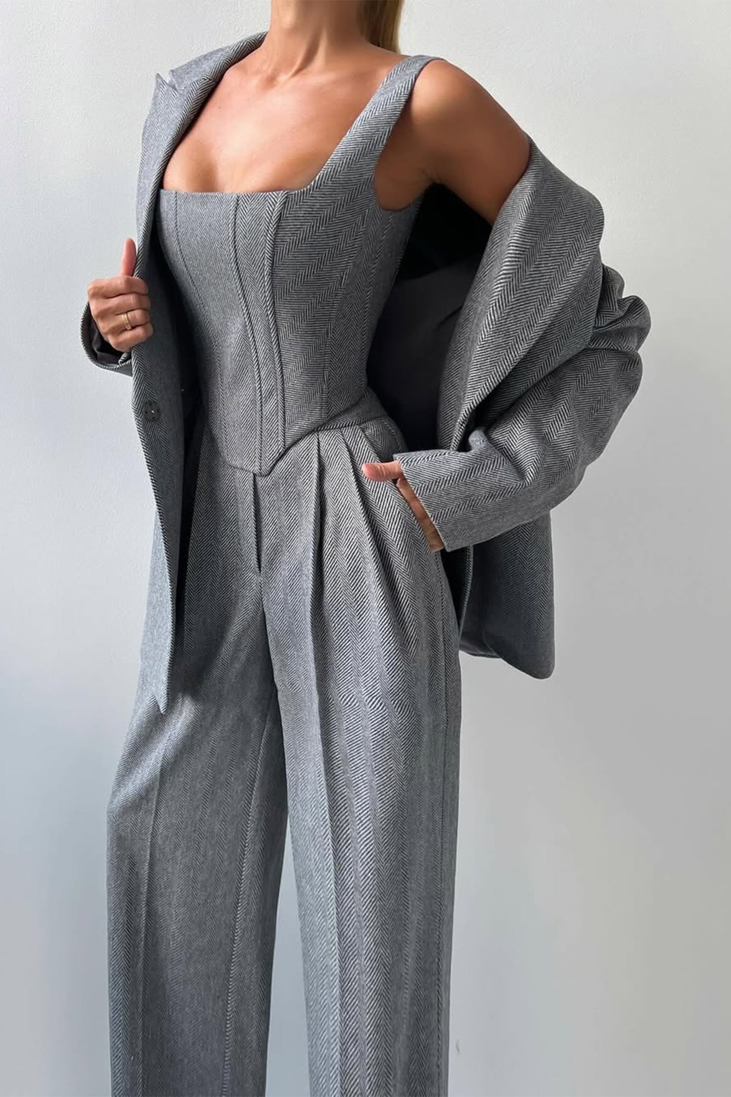Dolce™ - Dreiteiliges Set mit doppelreihigem Blazer