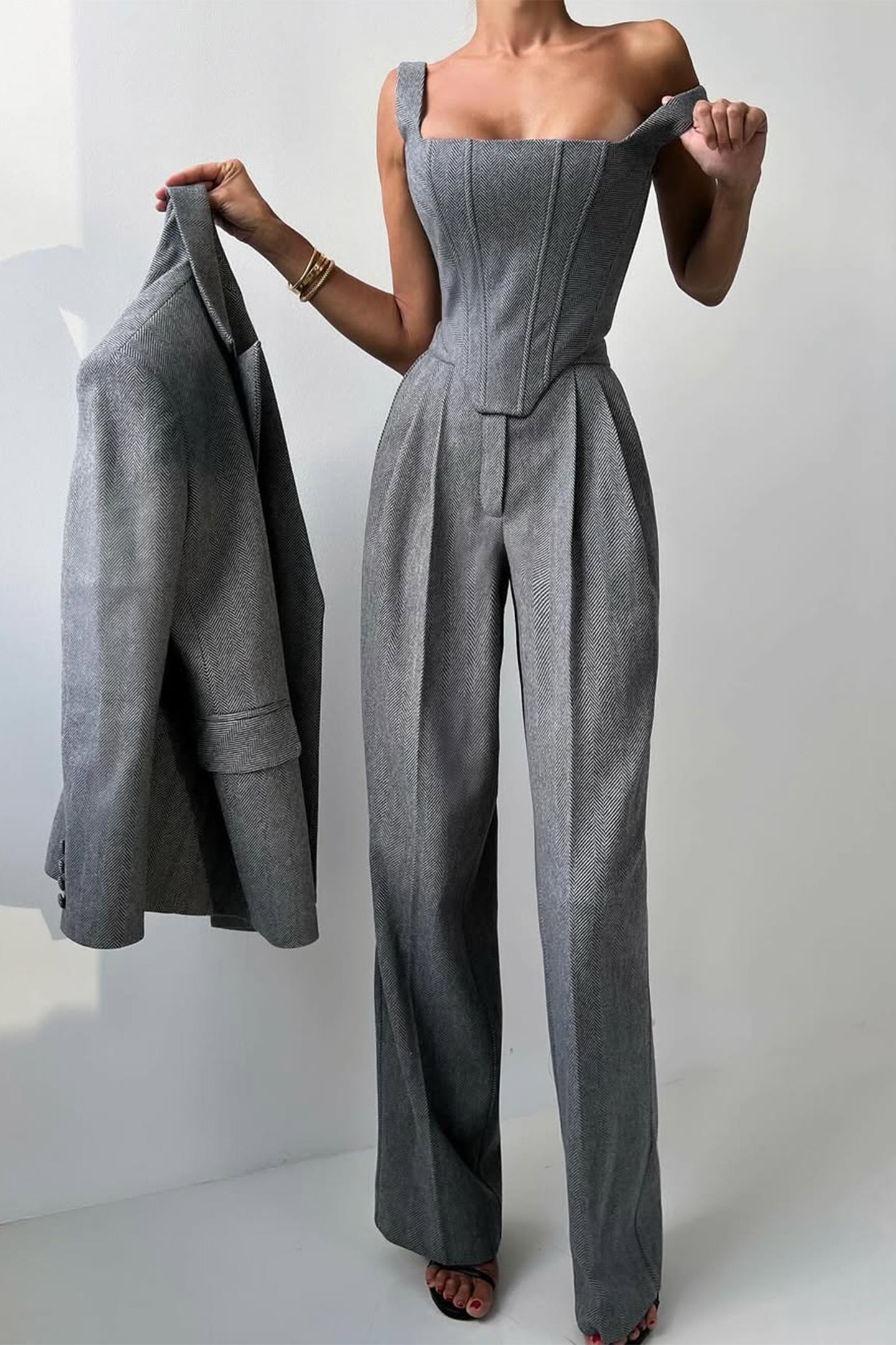 Dolce™ - Dreiteiliges Set mit doppelreihigem Blazer