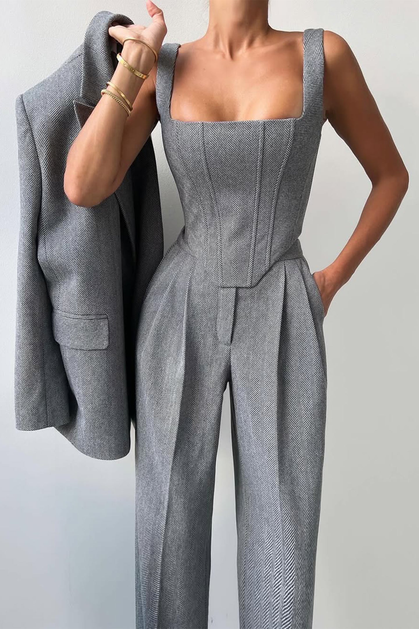 Dolce™ - Dreiteiliges Set mit doppelreihigem Blazer