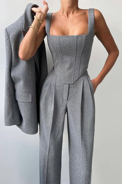 Dolce™ - Dreiteiliges Set mit doppelreihigem Blazer